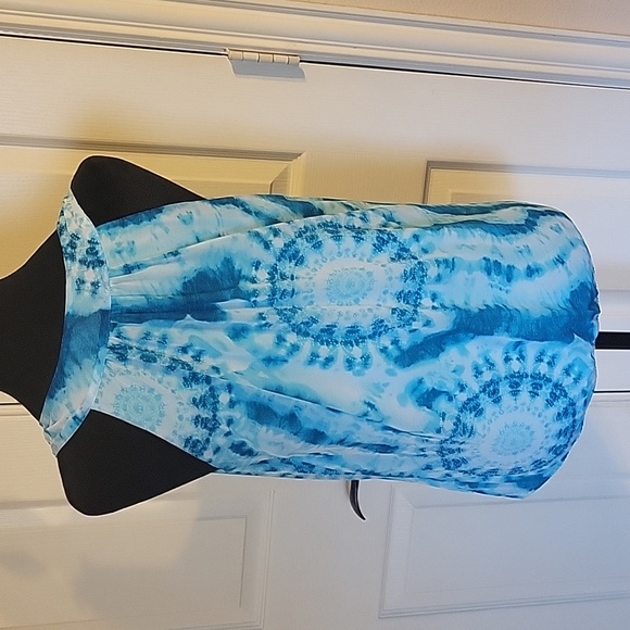 INC International Concepts blue and white size medium top - Picture 7 of 12